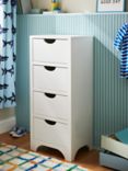 John Lewis Arc Kids' Tall Chest of Drawers, White