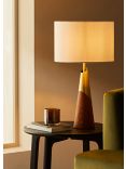 John Lewis Spindle Large Table Lamp, Walnut