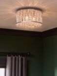 John Lewis Emilia Crystal Drum Flush Ceiling Light