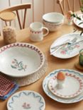 John Lewis Flora Tableware, Rose/White