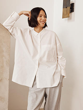 Kin Oversized Organic Cotton Shirt, White