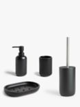 John Lewis ANYDAY Matt Bathroom Accessories, Black, Bowling Green