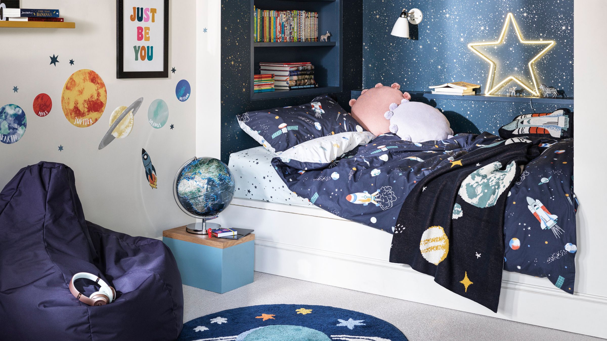 little home at John Lewis Outer Space Weighted Blanket, 2kg, Multi £41.65