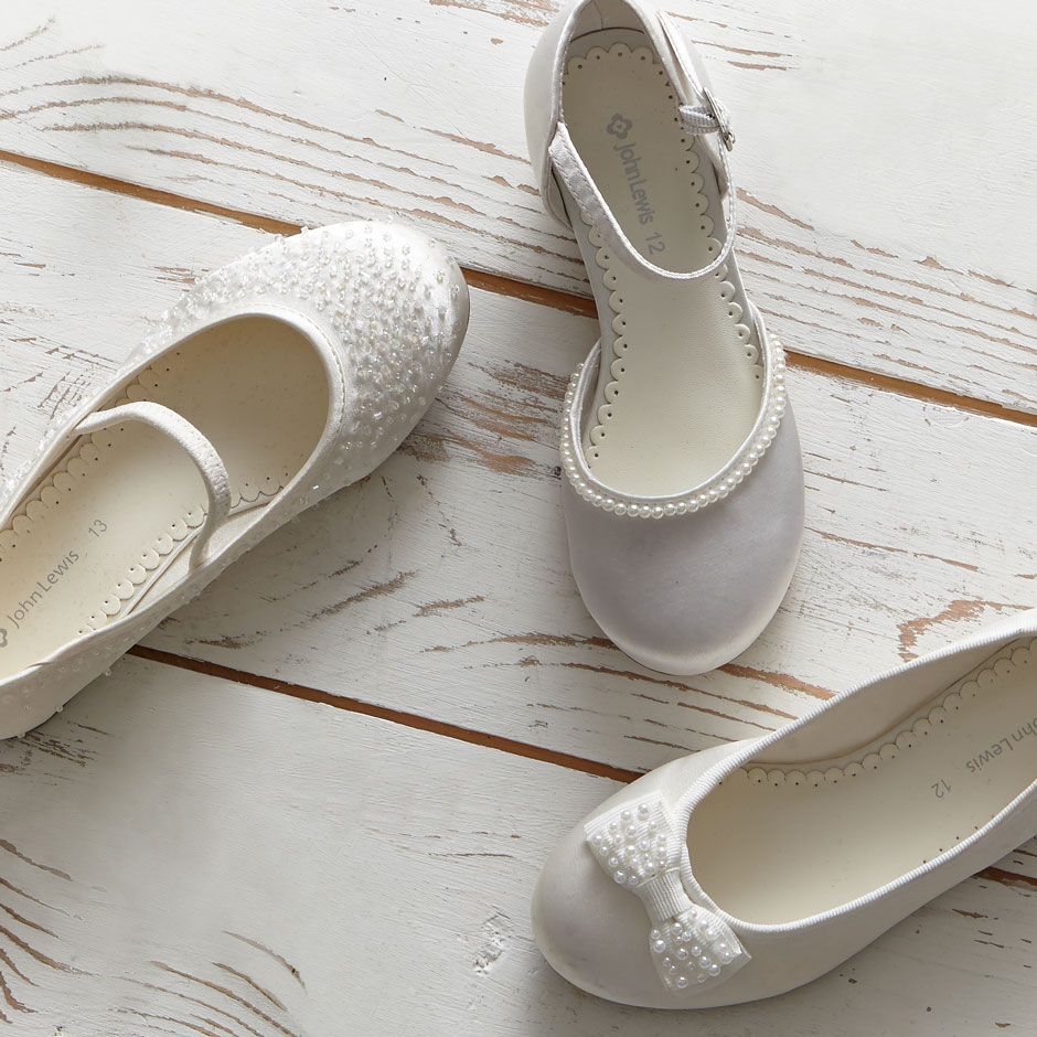 childrens silver bridesmaid shoes