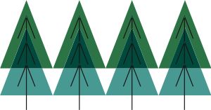 Green Christmas Trees Icon