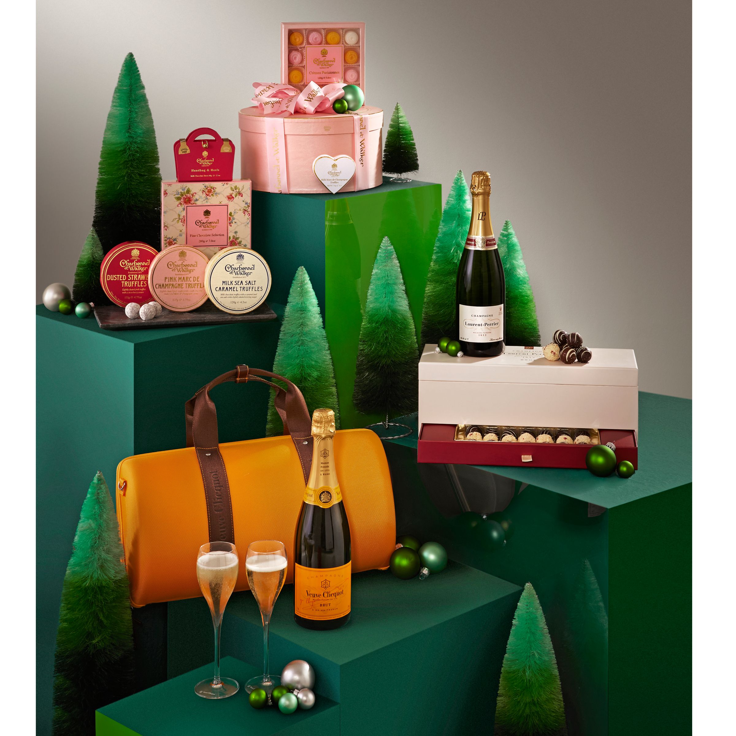 Veuve Clicquot Yellow Label Nv Champagne Traveller Gift Set 75cl Online At Johnlewis Com