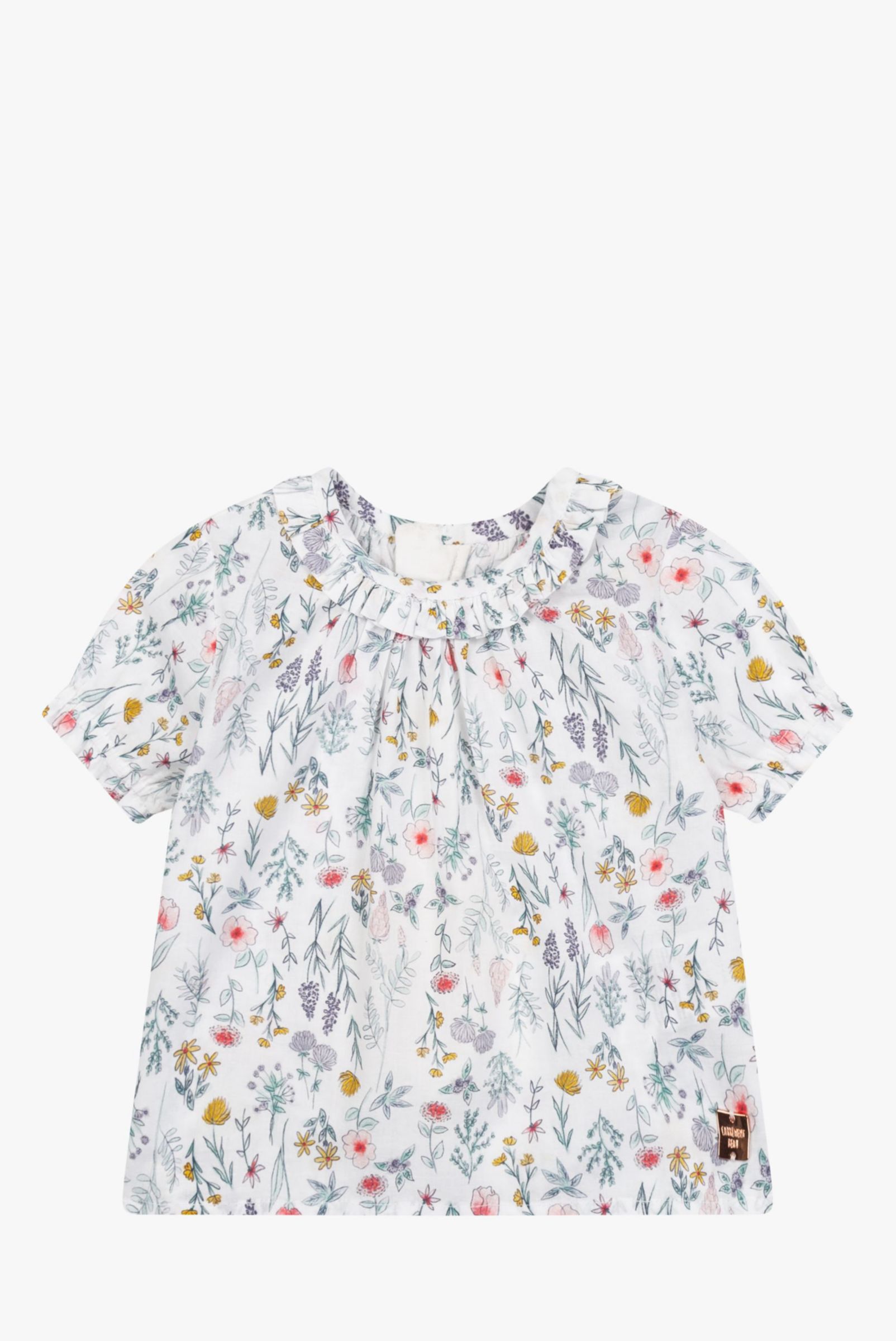 Carrément Beau Kids' Floral Blouse, White