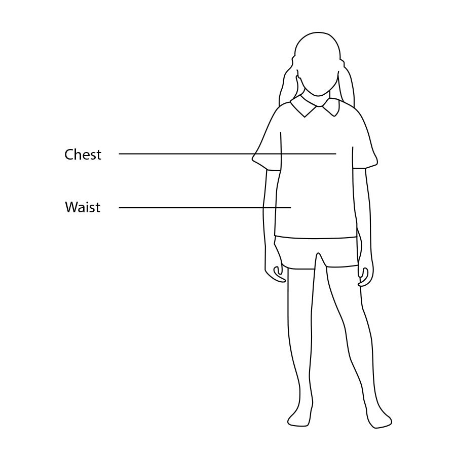 Childrens wear size guide girl