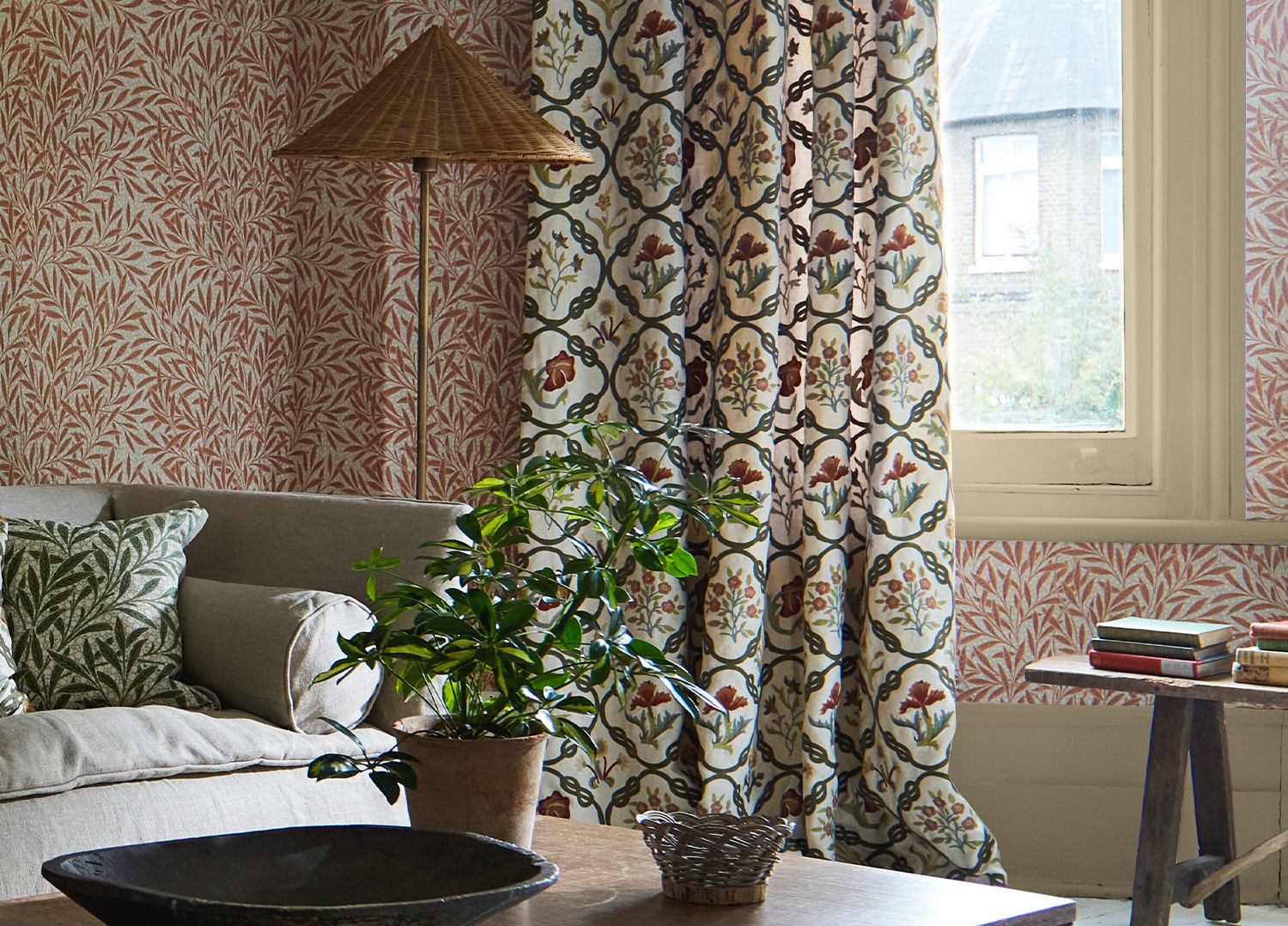Image of floral curtains