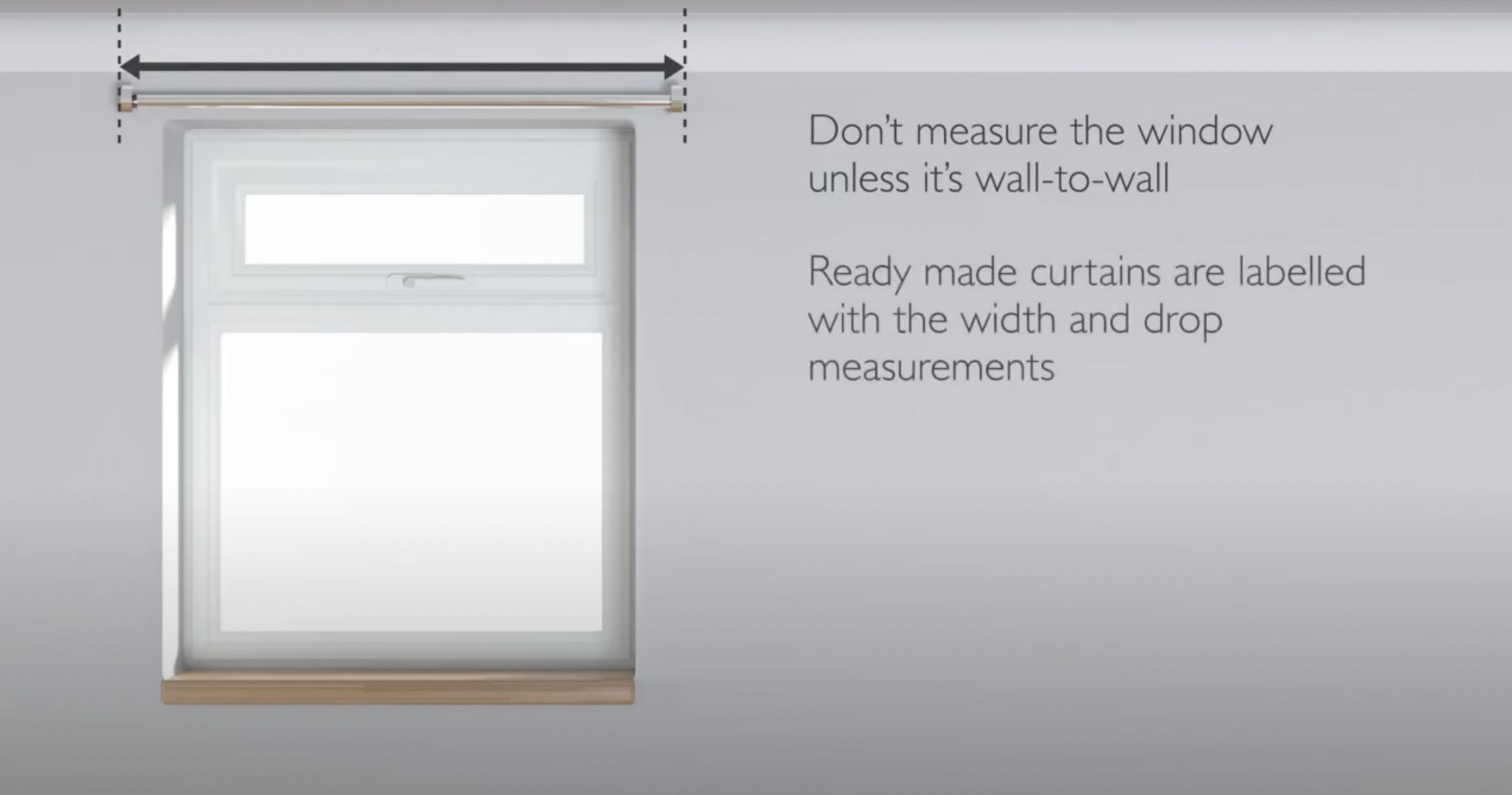 A video about how to measure for curtains
