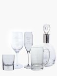 Dartington Crystal Personalised Palace Script Font Glassware, Clear