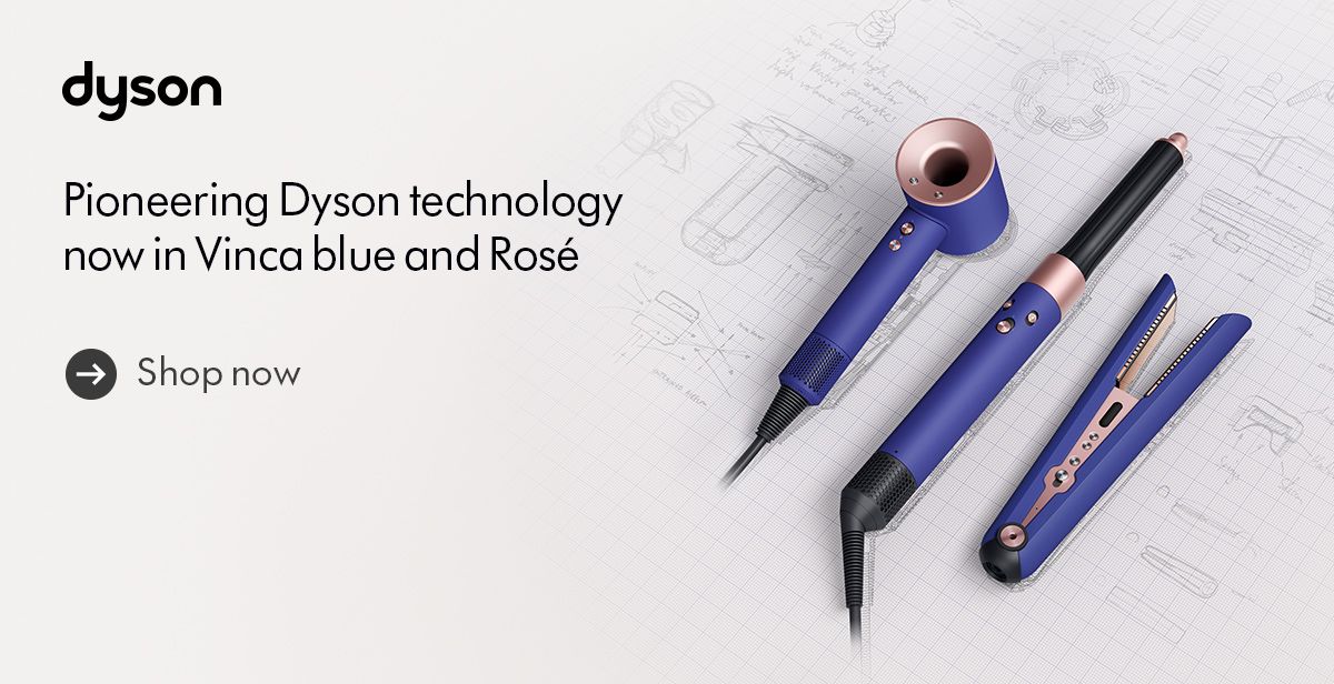 Pioneering Dyson technology now in Vinca blue and Rosé