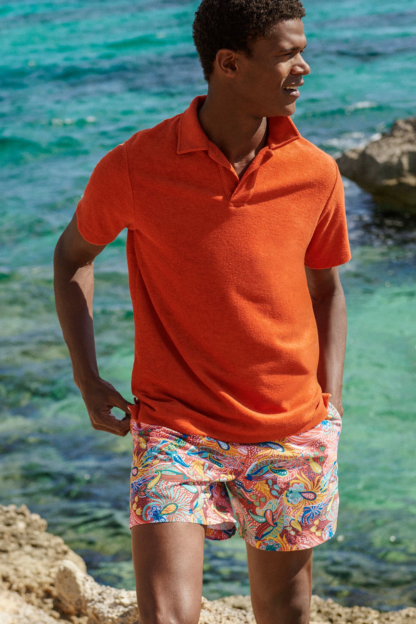 Orange John Lewis & Partners Polo Shirt – Earth Tones