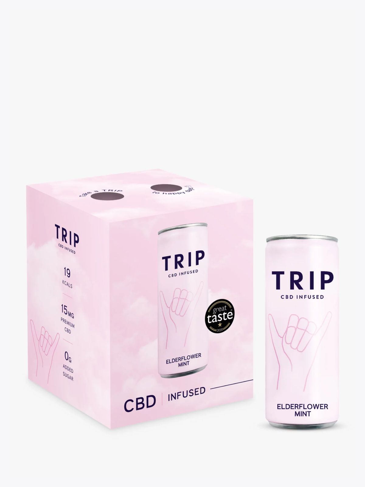 TRIP CBD Infused Elderflower Mint Drink