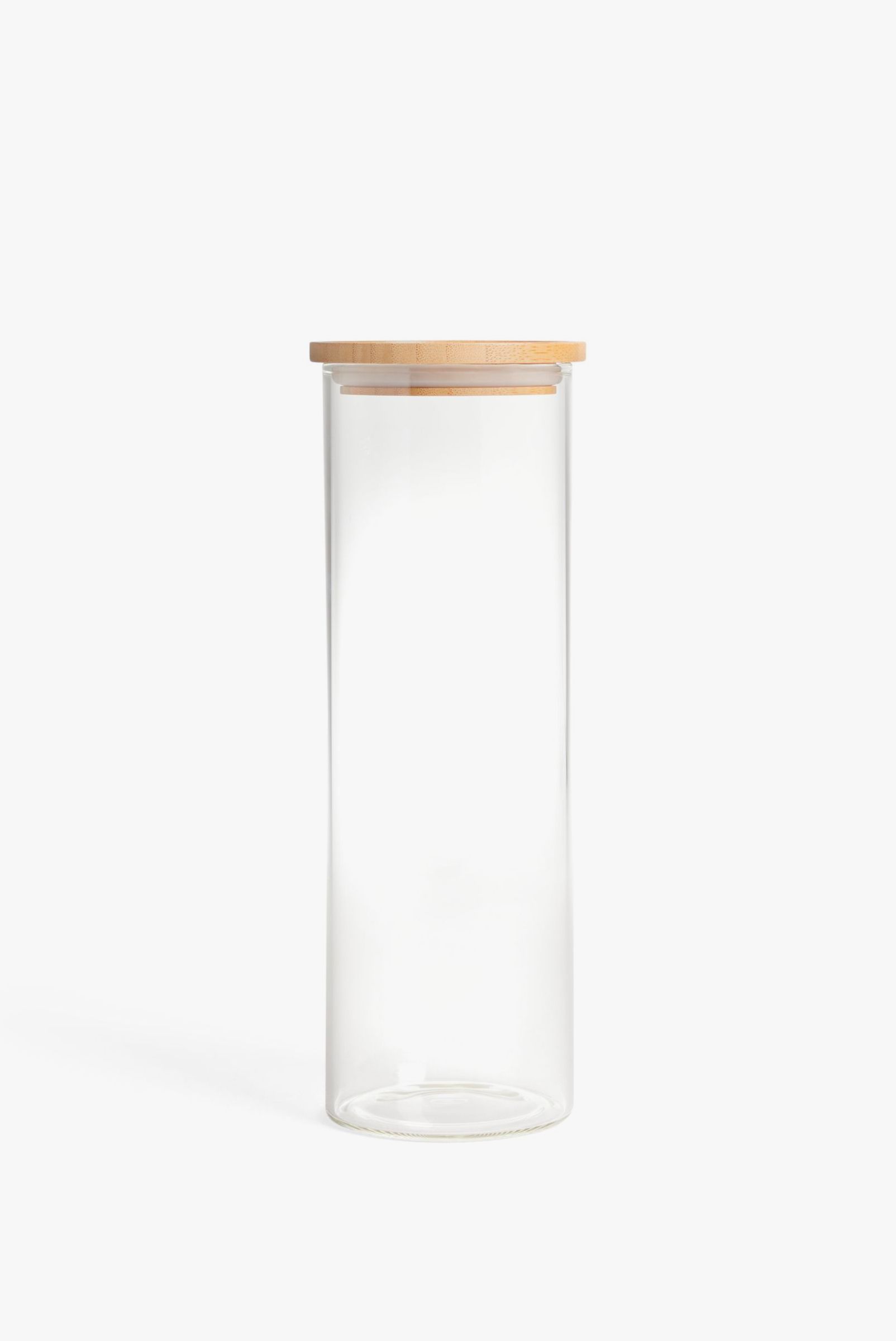 Tall Glass Storage Jar with Bamboo Lid, £11