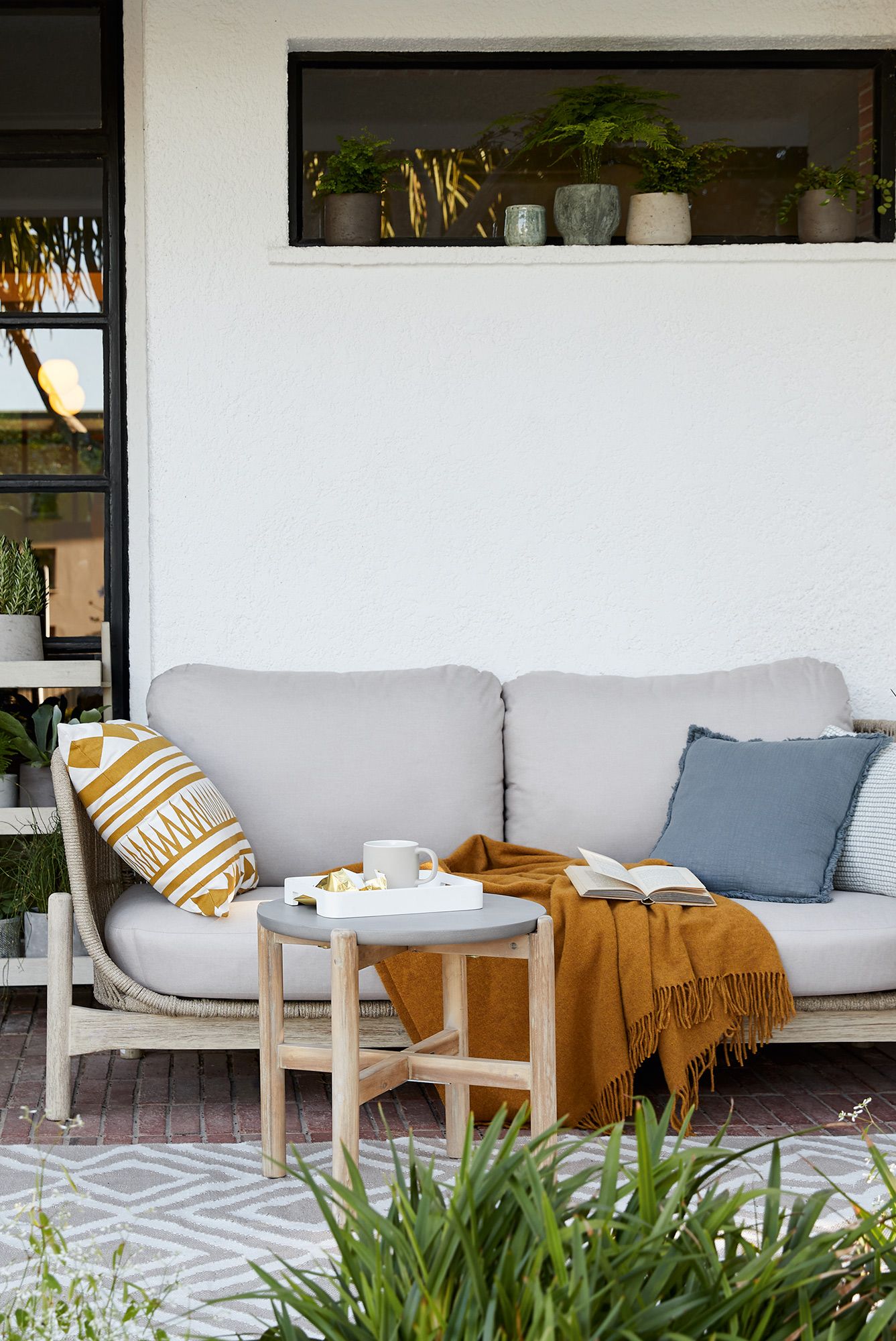 John Lewis & Partners Burford Garden Woven 2-Seat Sofa, FSC-Certified (Acacia Wood), Natural
