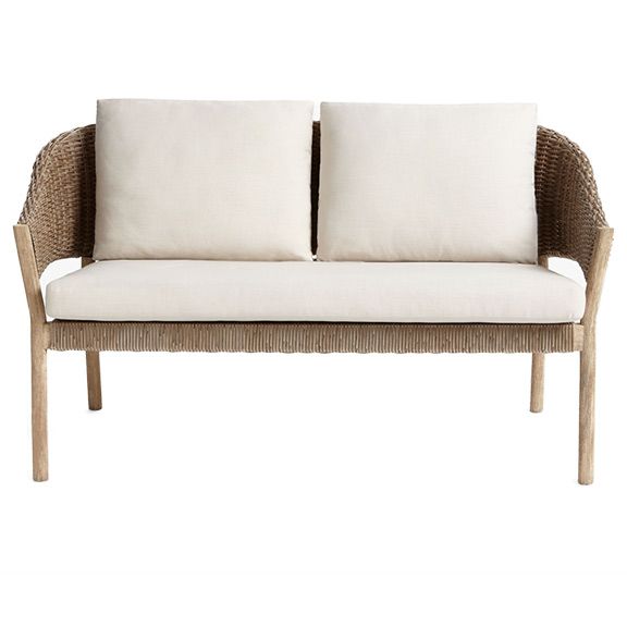 John Lewis & Partners Burford Garden Woven 2-Seat Sofa, FSC-Certified (Acacia Wood), Natural