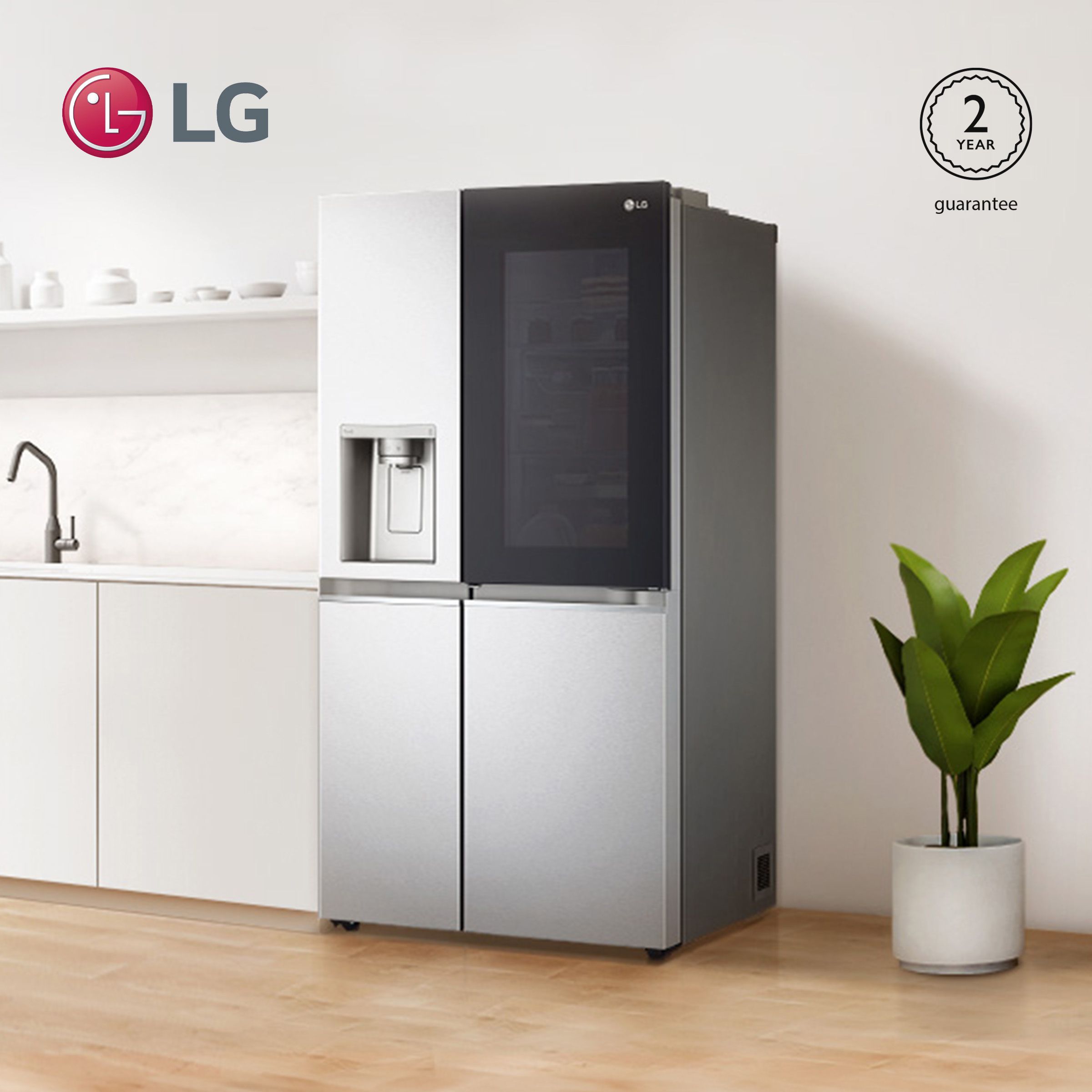 LG  InstaView™ Look inside without letting the cool out - Interest Free Credit on selected LG ref products