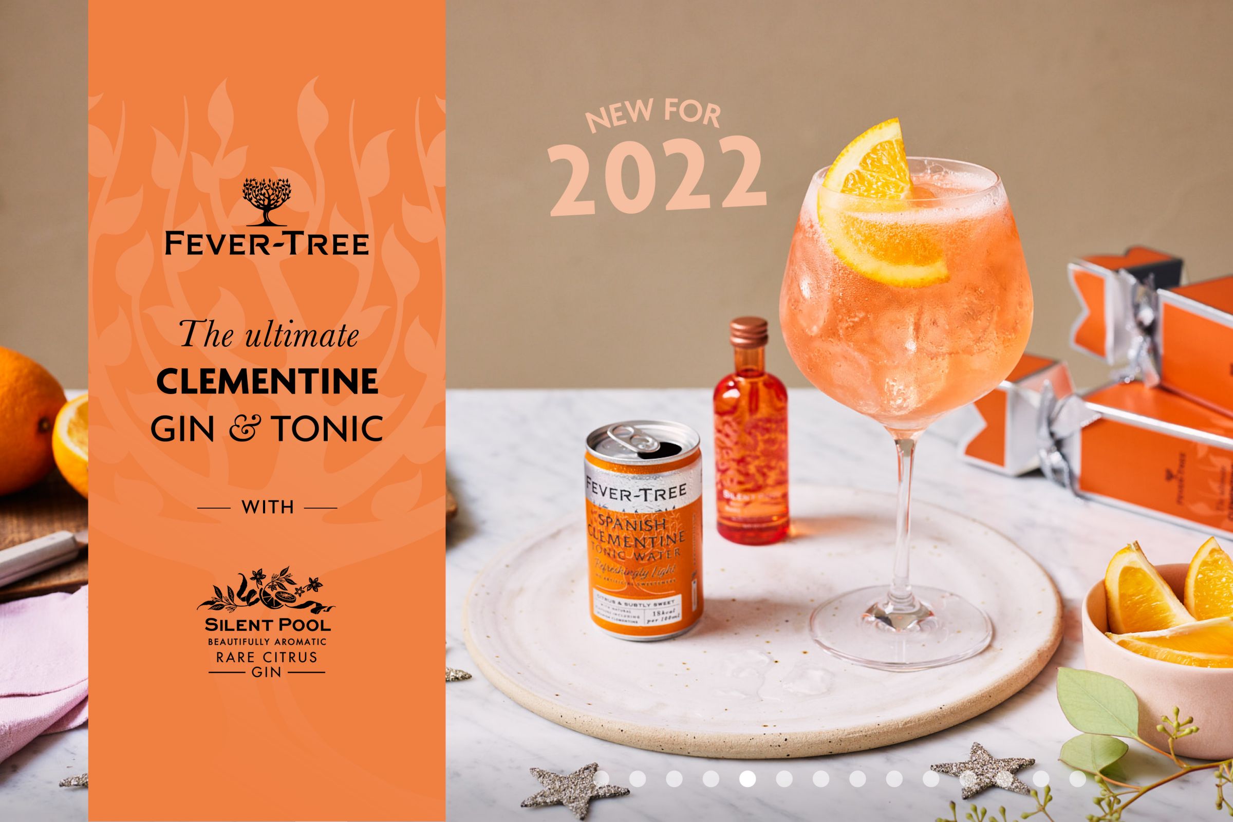 Fever-Tree Refreshingly Light Aromatic Tonic Water & John Lewis & Partners London Dry Gin Cracker, 5cl & 150ml