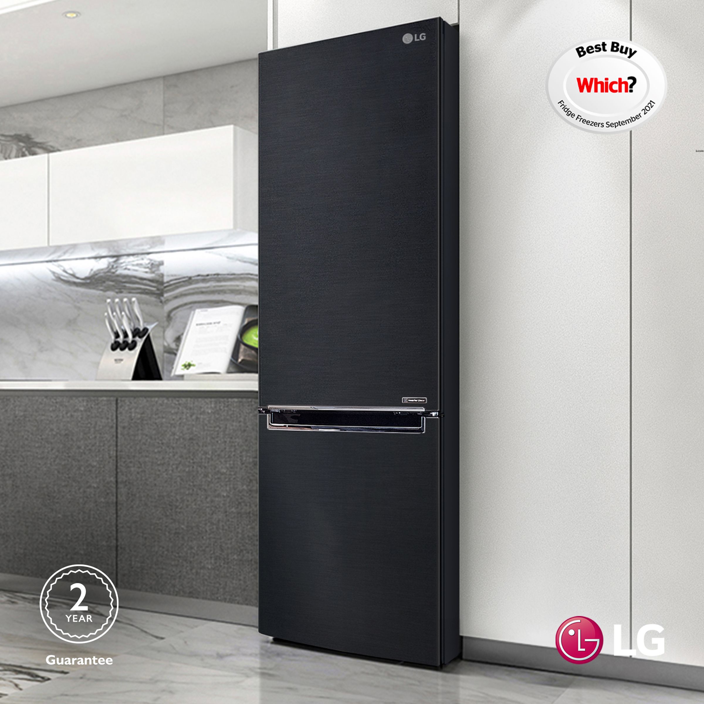 Save on energy costs with an LG A Rated fridge freezer