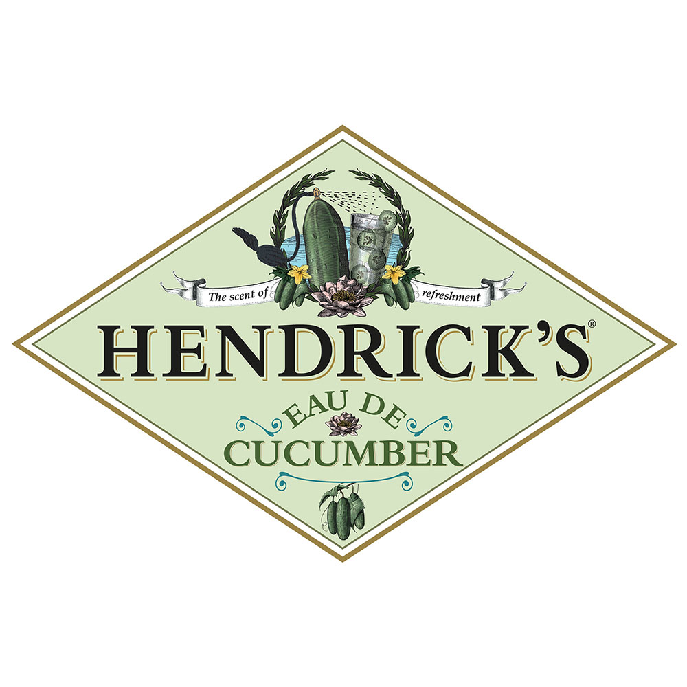 Image of the hendricks eau de cucumber logo
