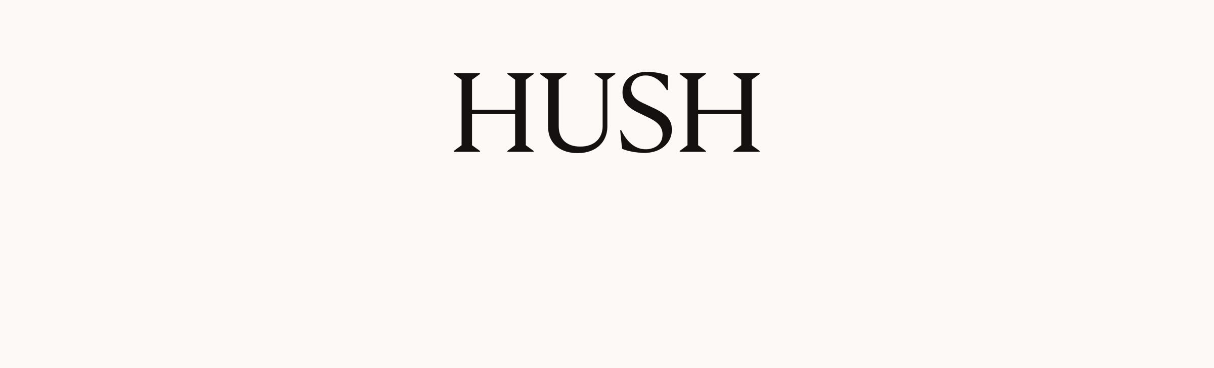 Image of Hush logo on cream background