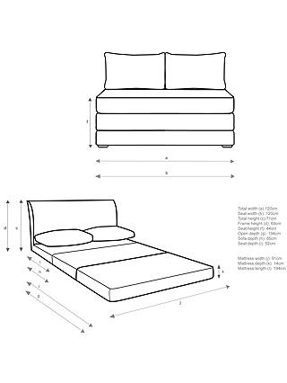 Partners Kip Small Double Sofa Bed, How Big Is A Queen Size Sofa Bed