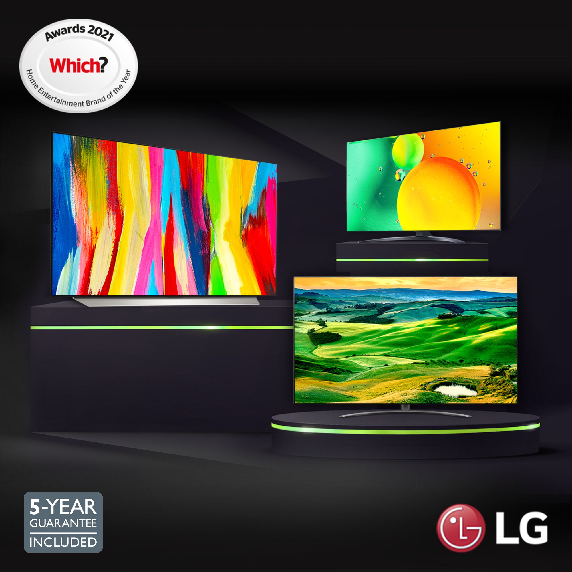 Up to £300 cashback on selected 2022 LG TVs
