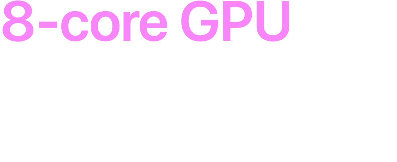  8-Core GPU. Plays Hard. Works Wonders