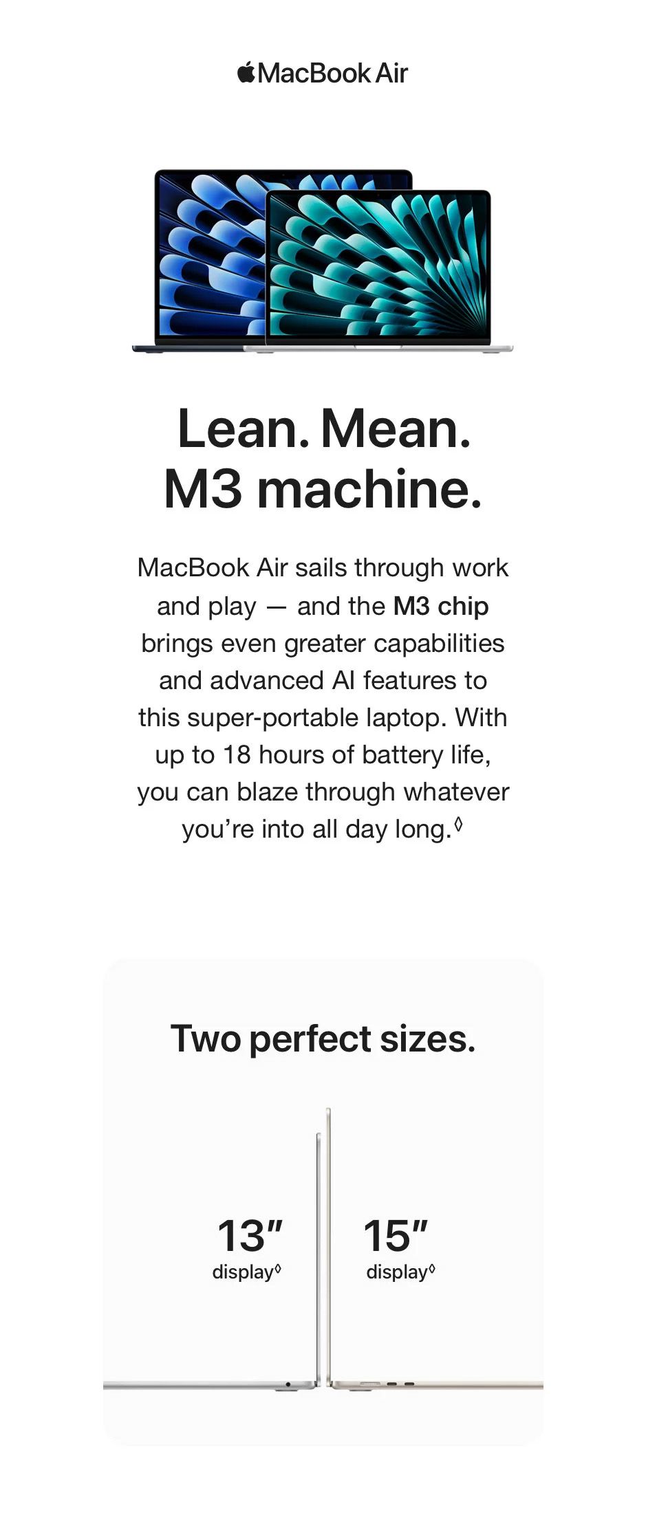 Macbook Air Lean. Mean. M3 Machine