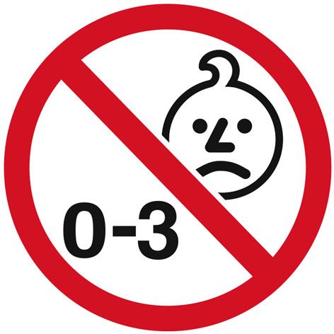 3 Plus age guideline safety symbol