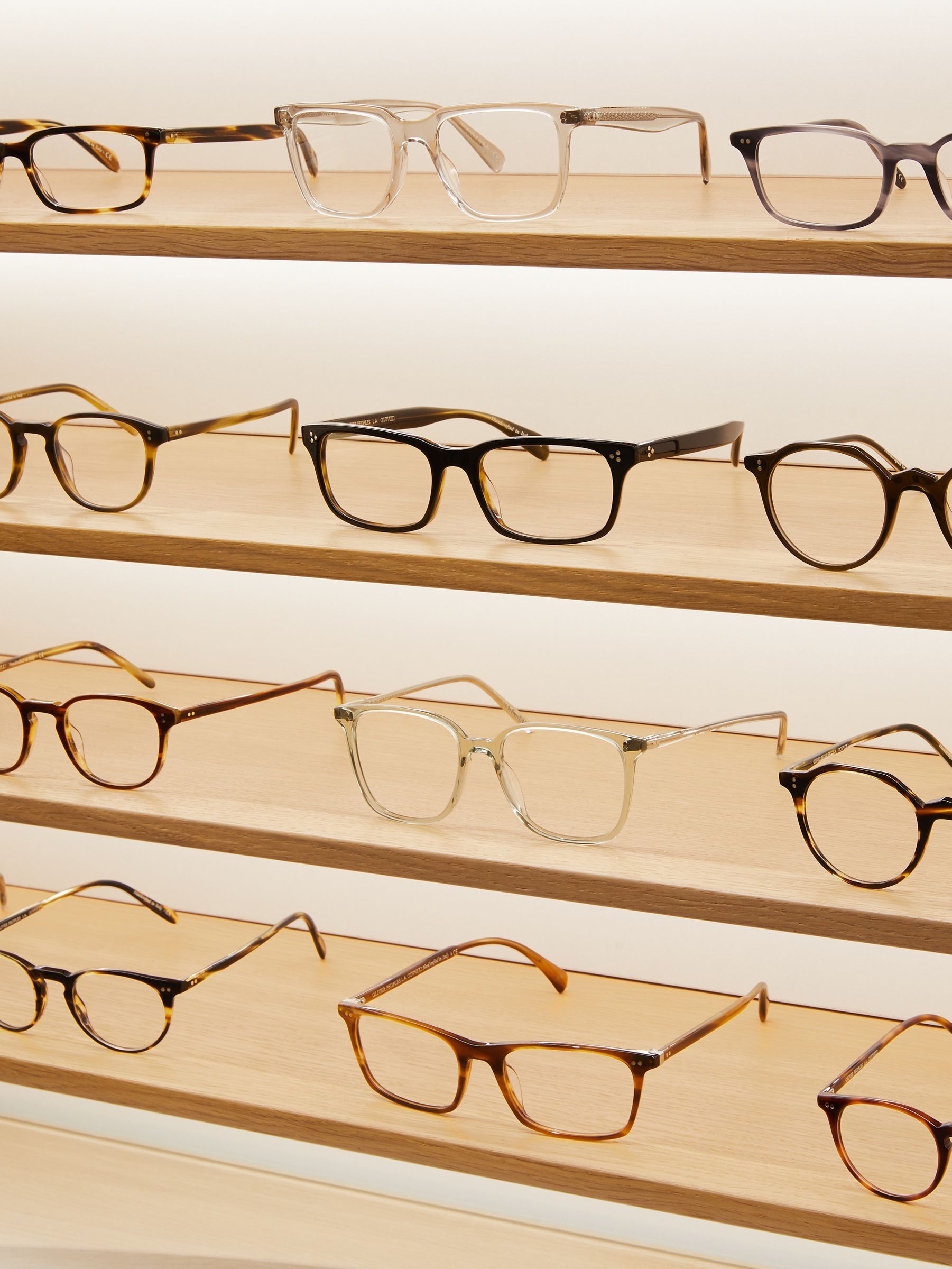 an image of reading glasses on shelves