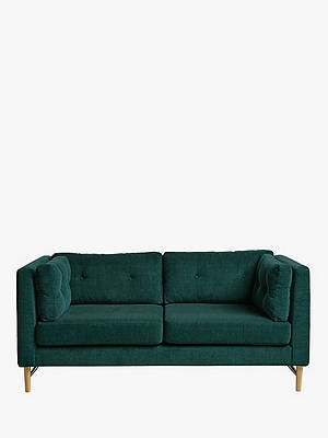 John Lewis & Partners Booth Large 3 Seater Sofa, Light Leg, Opal Dark Teal