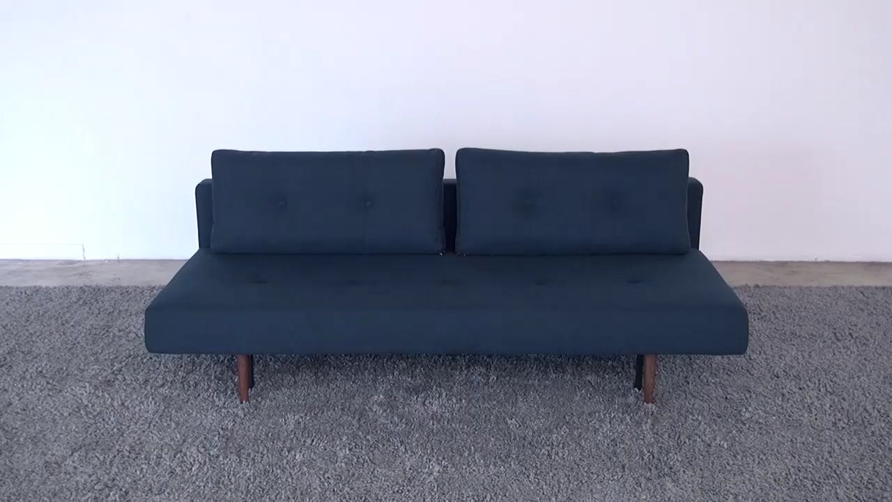 Innovation Living Recast Sofa Bed with Pocket Sprung Mattress, Dark Leg,  Dark Blue Nist Blue