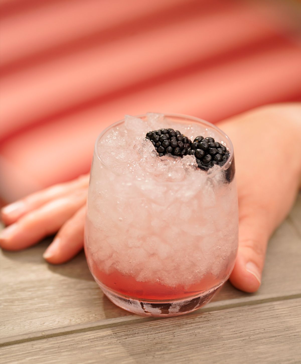Image of a Lychee Bramble cocktail