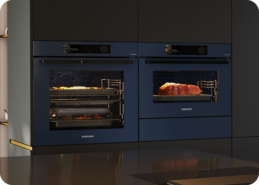 Samsung's dual oven cooks two dishes simultaneously at different