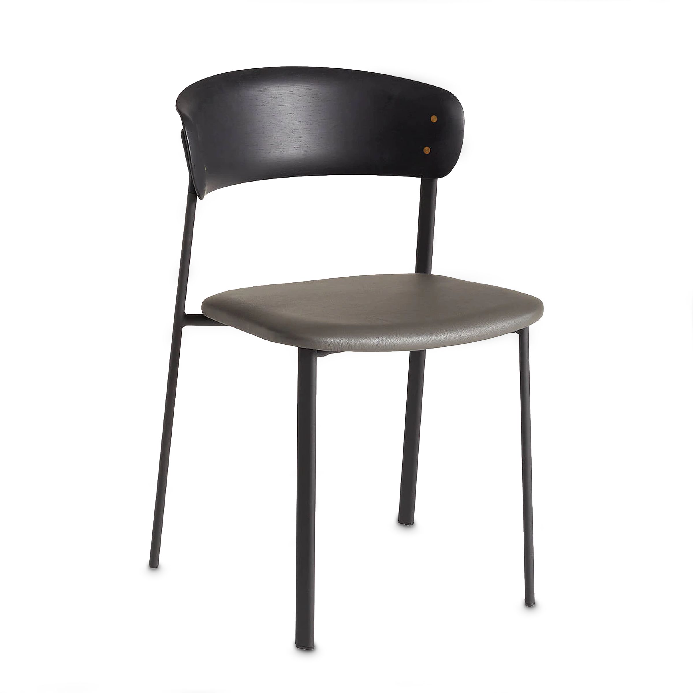 John Lewis & Partners Contour Dining Chair, Black/Grey
