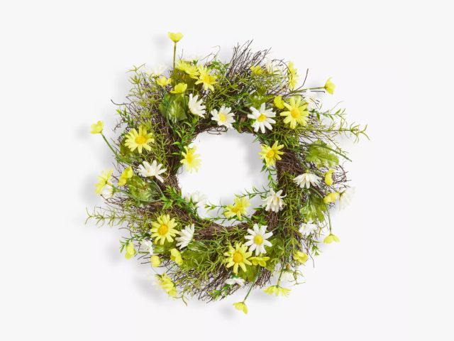 John Lewis Floral Easter Wreath, Yellow