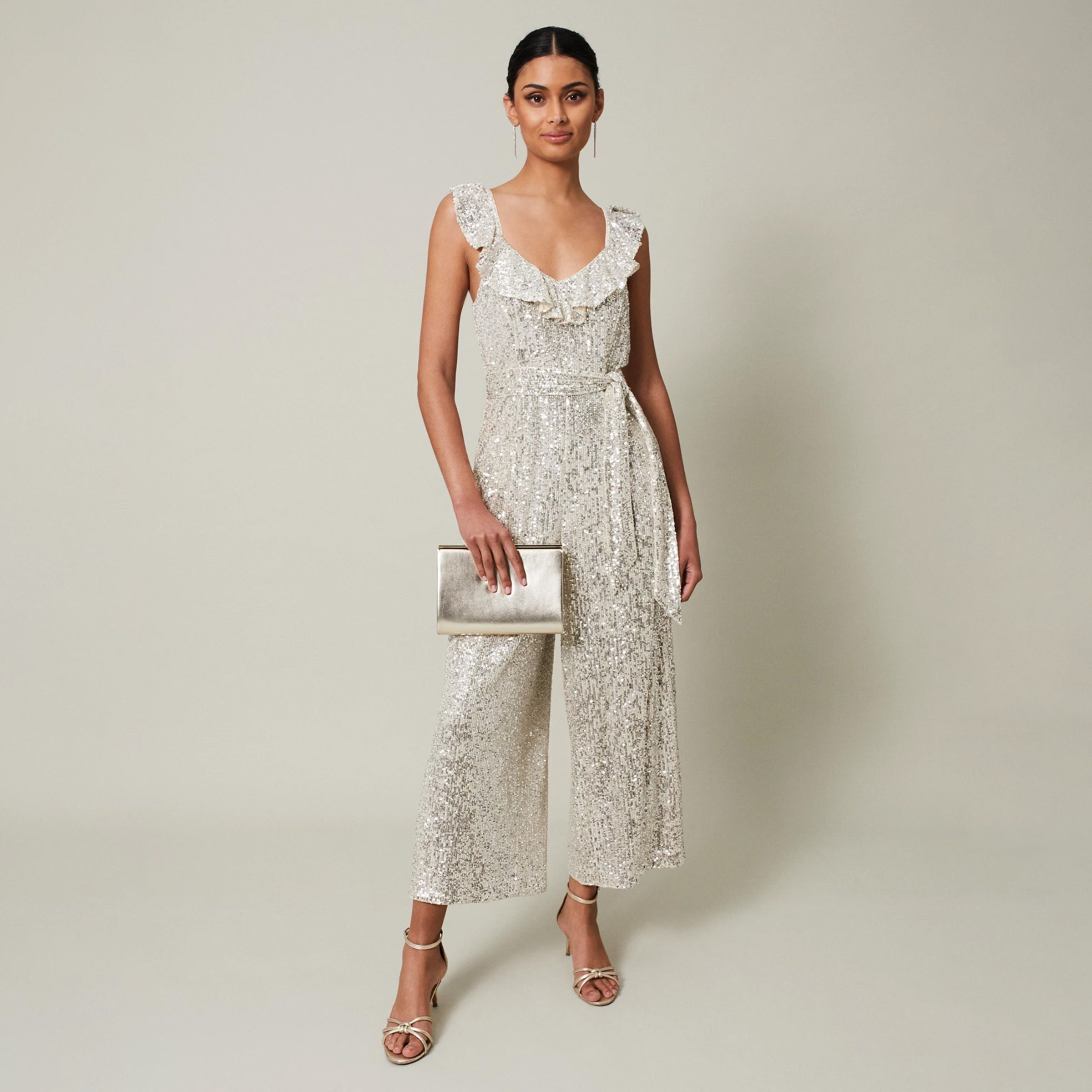 Navy Cloud Jacquard Jumpsuit, WHISTLES