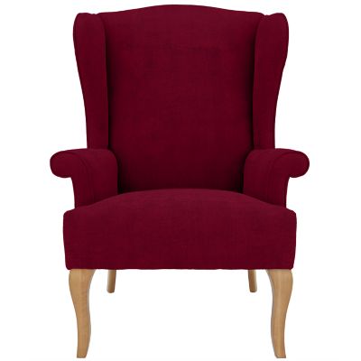 Shaftesbury Range, John Lewis Smooth Velvet Plain Fabric, Deep Red, Price Band B