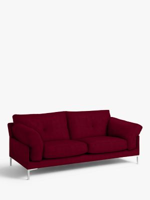 Java II Range, John Lewis Smooth Velvet Plain Fabric, Deep Red, Price Band B