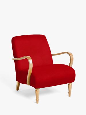Lounge Range, Aquaclean Harriet Plain Velvet Fabric, Red, Price Band C