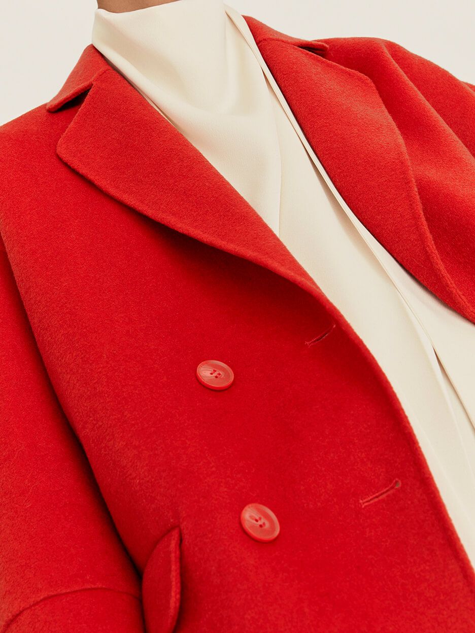 John Lewis & Partners red winter coat