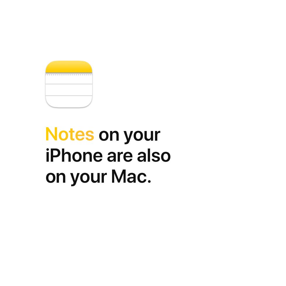 Notes on your iPhone are also on your Mac