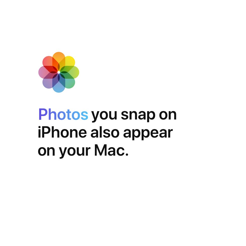 Photos you snap on iPhone also appear on your Mac