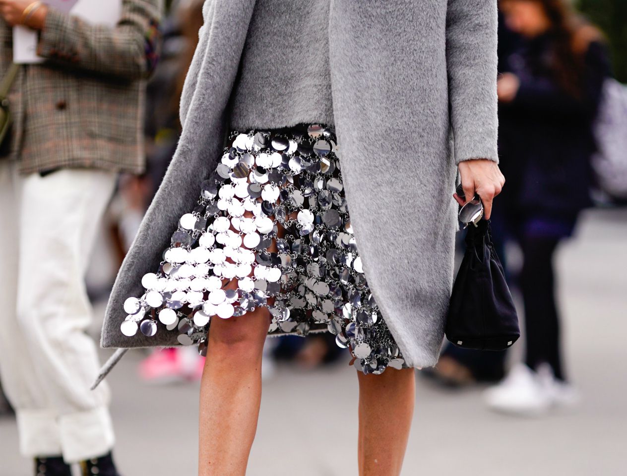 Party Skirt + Sweater — bows & sequins