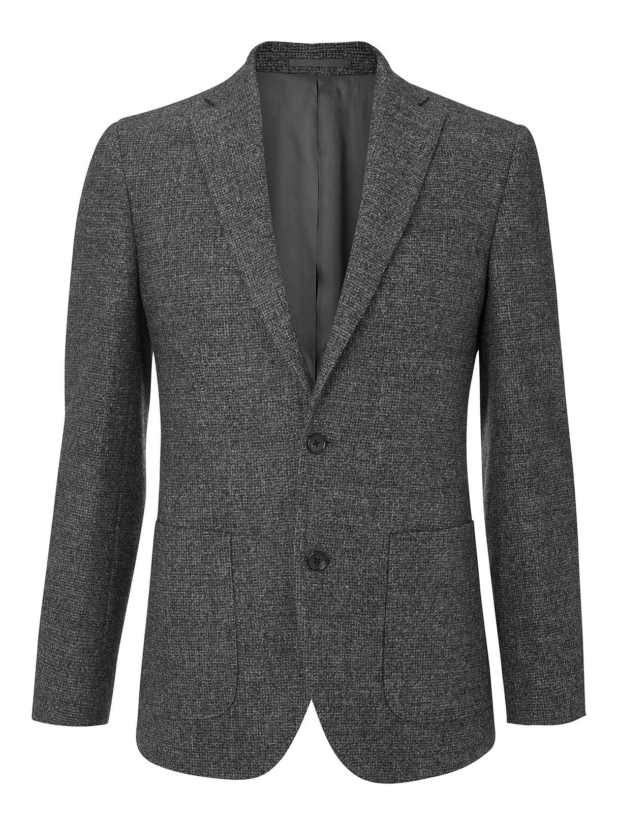 John Lewis & Partners grey Herringbone Tailored Suit Jacket