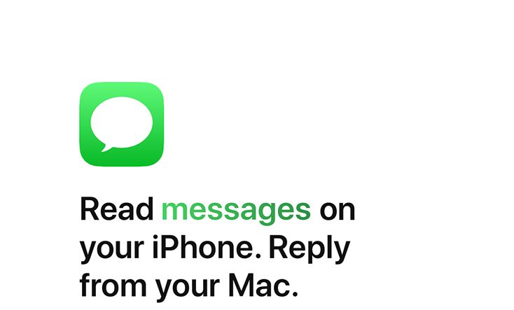 Read messages on your iPhone. Reply on your mac