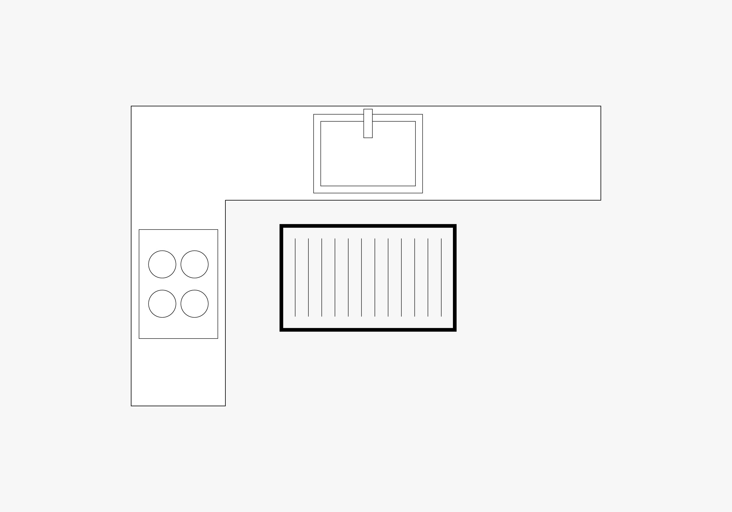 Example Placement: Kitchen Small (60 x 90cm)